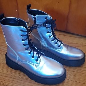 Chrome combat boots